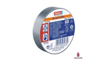 Tape professional soft PVC insulation Grey 53988-00046 Tesa