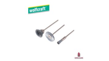 Steel wire mini brush set 3pcs 2114000 Wolfcraft 