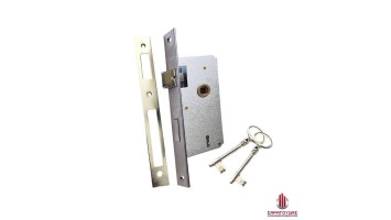 Κλειδαριά μεσόπορτας για ξύλινες πόρτες - 40-75 Χρώμιο 80540 Domus