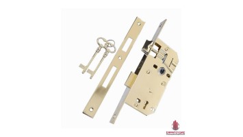 Κλειδαριά μεσόπορτας για ξύλινες πόρτες - 45-72 Ορειχαλκωμένη 81245 Domus